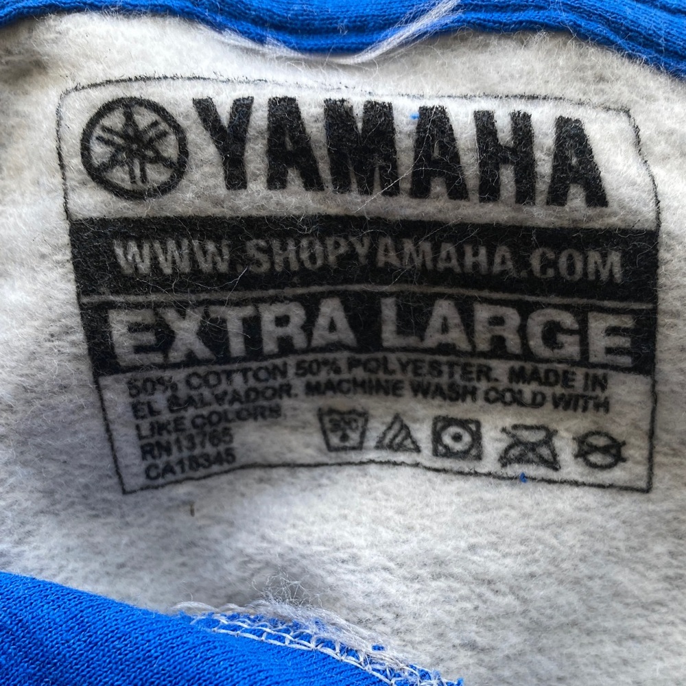 Yamaha Racing Hoodie in Gray and Blue - Picture 7 of 7